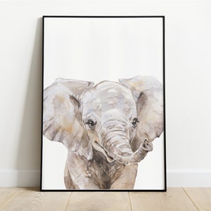 Elephant Nursery print, African Nursery decor, Safari Animals Prints, Nursery wall art, Animal prints for nursery, Animal Prints, jungle Art