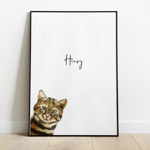 Impresión personalizada de Bengala, retrato del animal doméstico, impresión del gato, cartel del gato, retrato del gato, regalo del amante del gato, retrato personalizado del animal doméstico, amante del gato