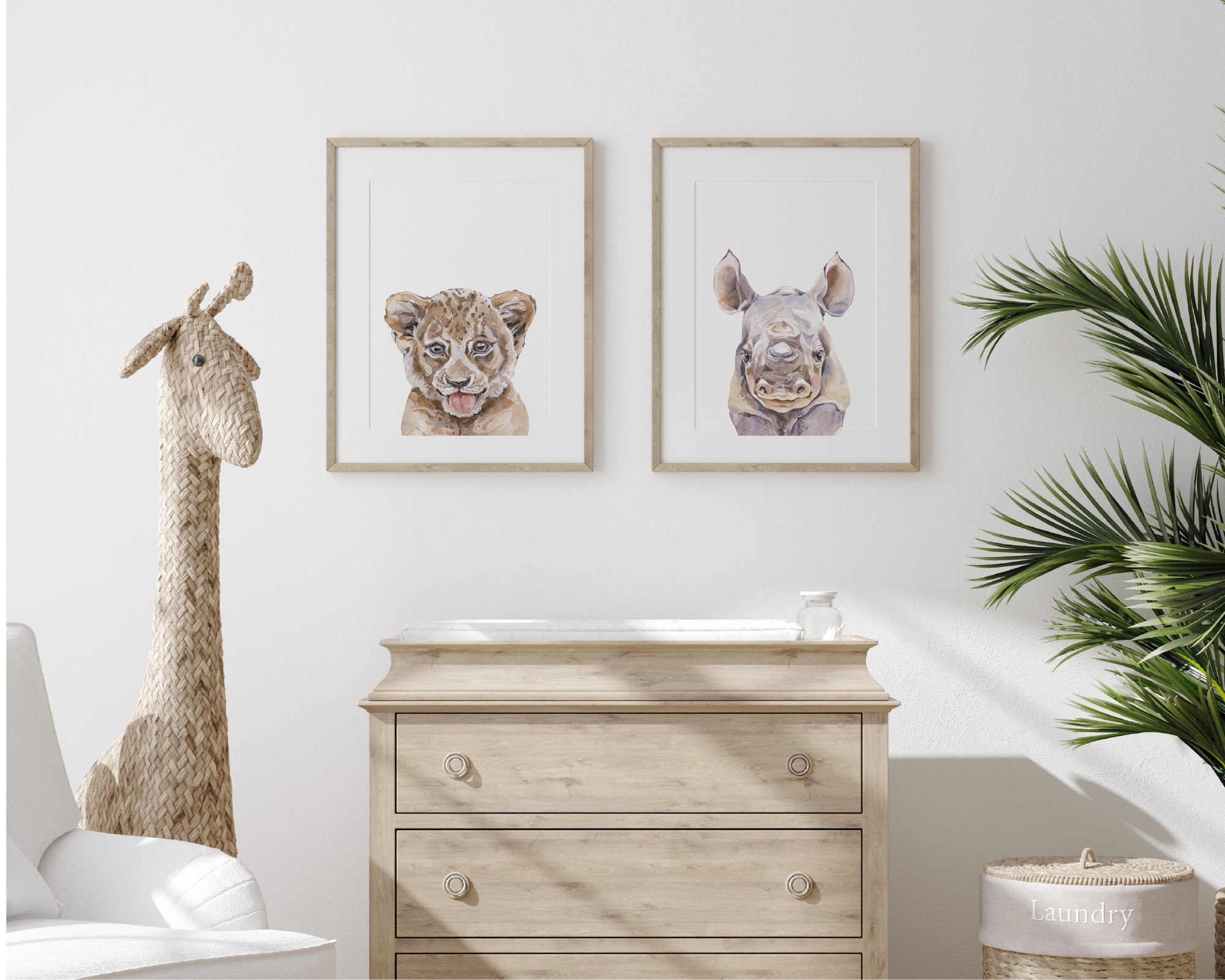 Safari Baby Animal Nursery Prints Set of 3 African Nursery - Etsy