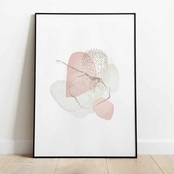 Blush Pink Wall Art Etsy UK