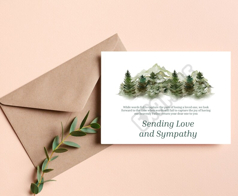 Tarjeta De Condolencias Con Texto En Inglés "On The Sad Loss Of Your