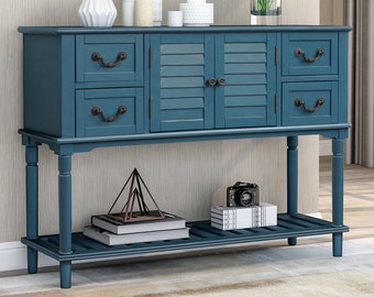 Slim Entryway Sofa Table with Bottom Shelf Navy Easy Assembly LUMISOL Narrow 3-Drawer Console Table Slim Entryway Sofa Table with Bottom Shelf Navy Easy Assembly LUMISOL Narrow 3-Drawer Console Table