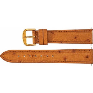 Genuine Ostrich Padded Watch Band