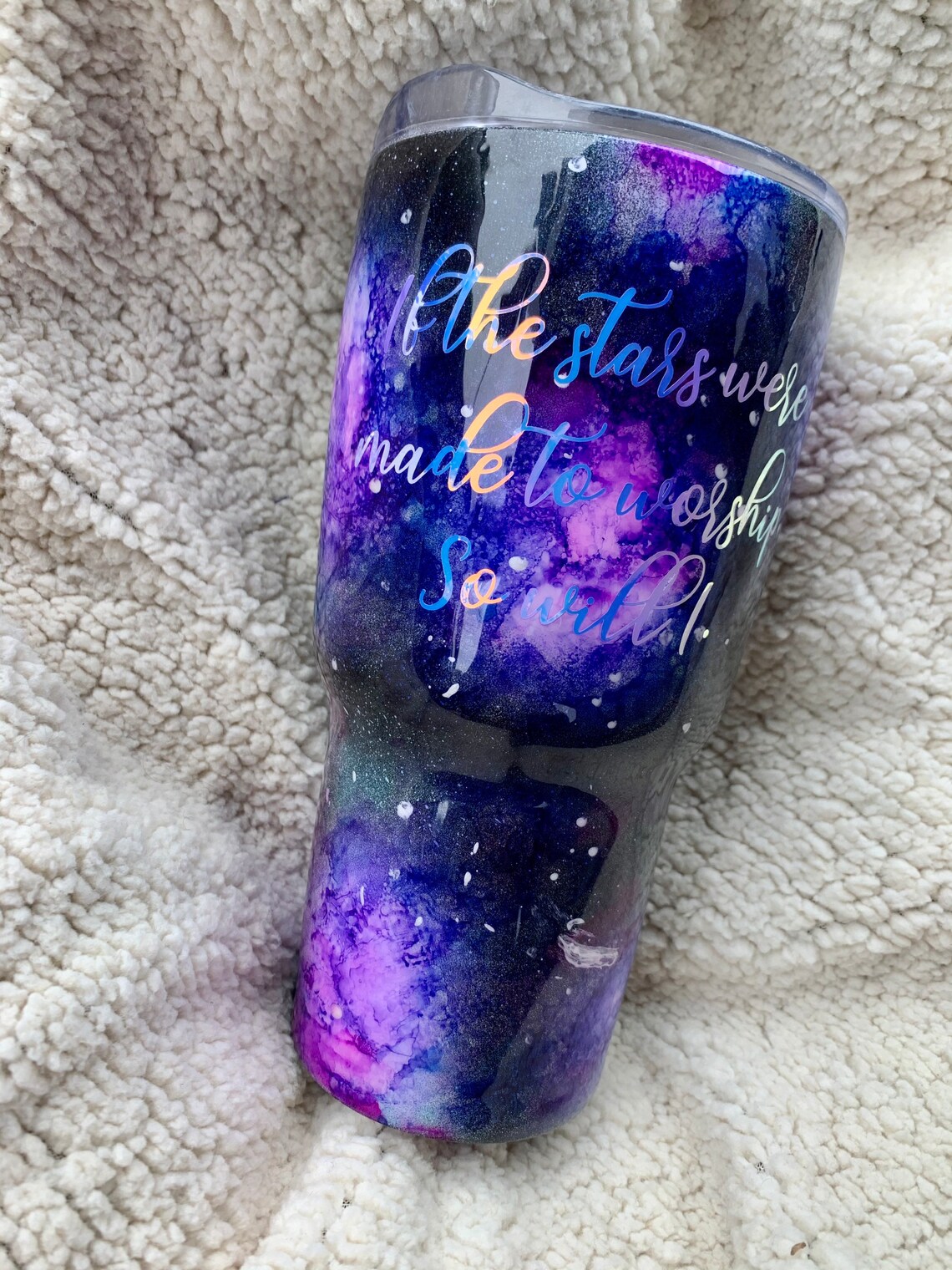 Epoxy Tumbler in Galaxy theme alcohol inks acrylic paint and Etsy