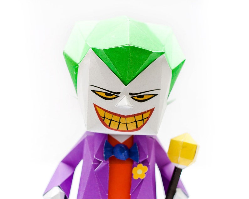 Joker 3D Papercraft PDF Template Joker DIY Joker Origami Etsy