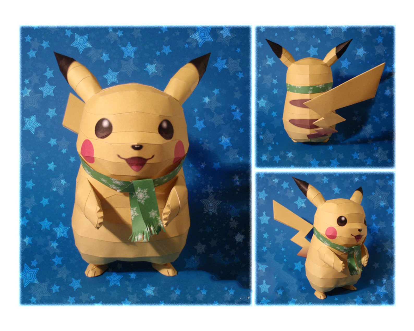 Pikachu 3D Papercraft PDF Template Pikachu DIY Pikachu | Etsy