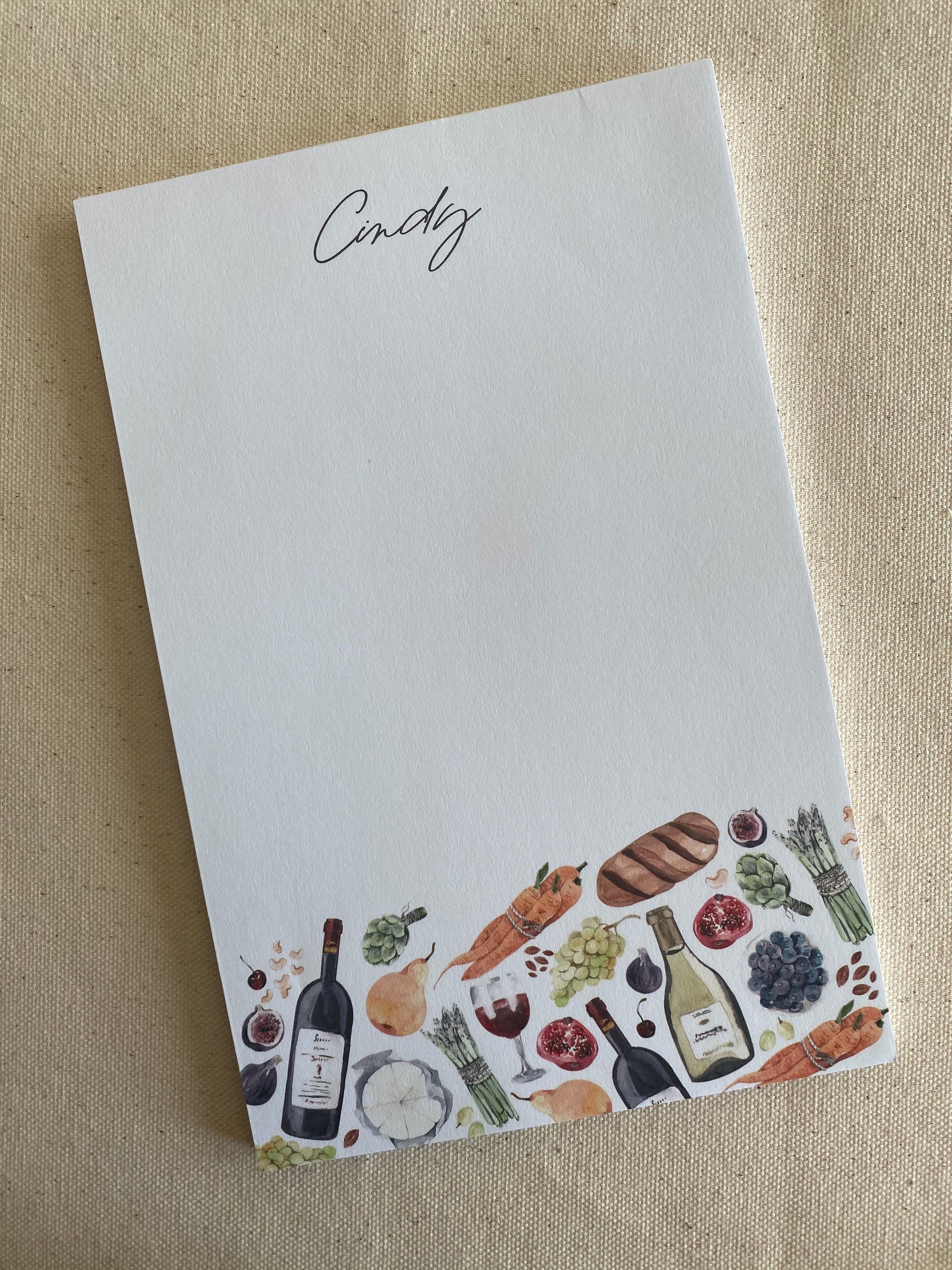 Kitchen Notepad, Personalized Notepad, Foodie to Do Notepad, Baker to ...