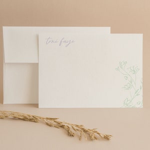 Personalisierte Briefpapier, Florale Notizkarten, Personalisierte Notizkarten, Dankeskarten, Script Monogramm Karten, Feminine Karten, Pastell Notes