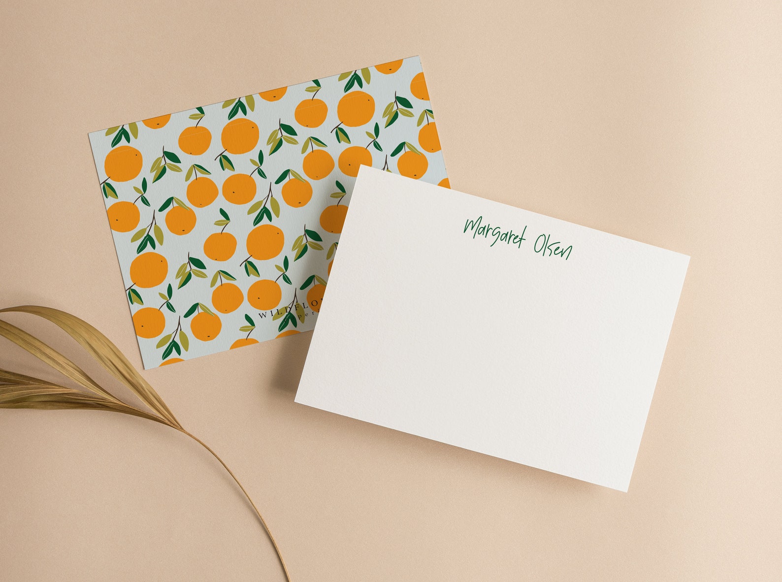 WildflowerPaperieCo Bright Personalized Stationery