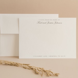 Gepersonaliseerde briefpapier, familie notitiekaarten, gepersonaliseerde notitiekaarten, verhuiskaarten, net verplaatste kaarten, koppels briefpapier, housewarming cadeau