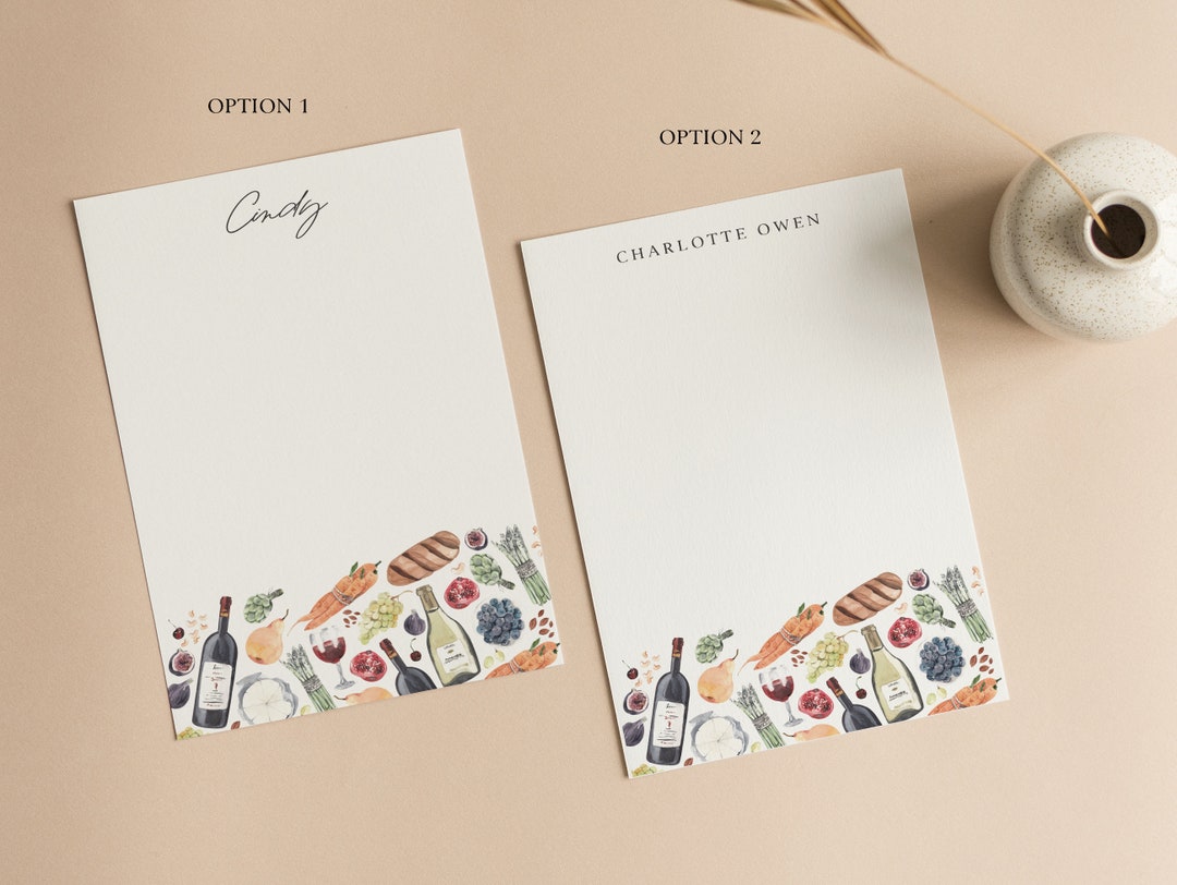 Kitchen Notepad, Personalized Notepad, Foodie to Do Notepad, Baker to ...