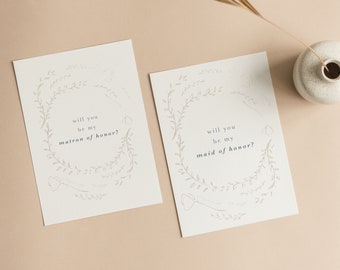 Be my bridesmaid, Bridesmaid Question Cards, By My Bridesmaid Cards, Wedding Cards, Be my Maid of Honor Cards, Matron of Honor proposal