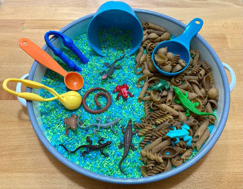 Reptiles sensory play kit messy play kits | Etsy