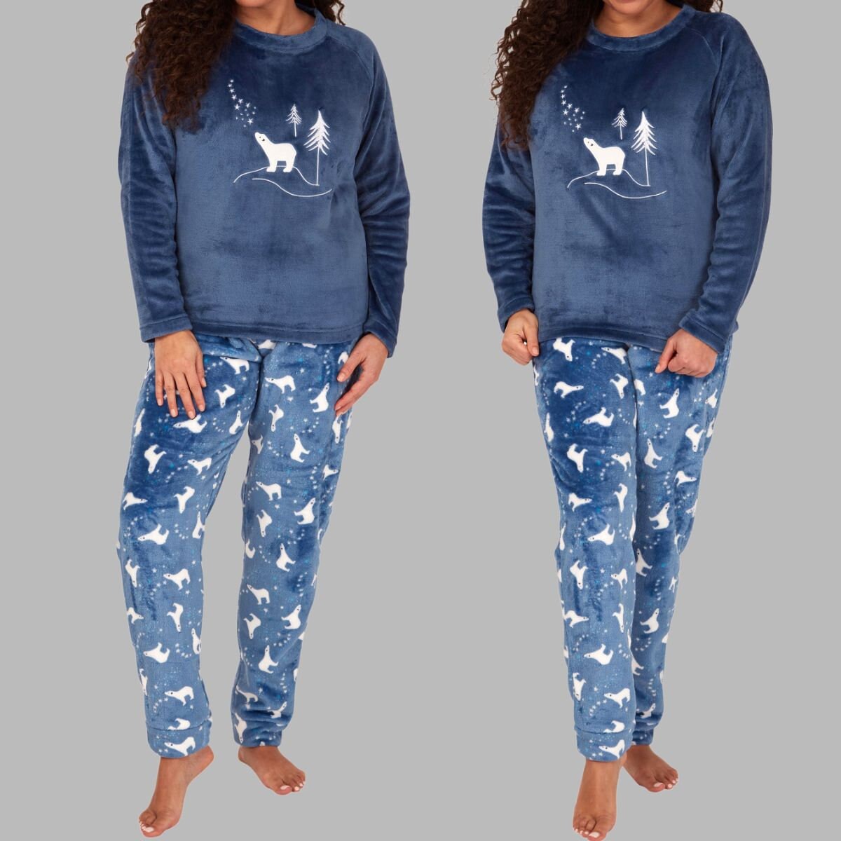 Women's Soft Thermal Fleece Pyjama Set Long Sleeve Etsy UK