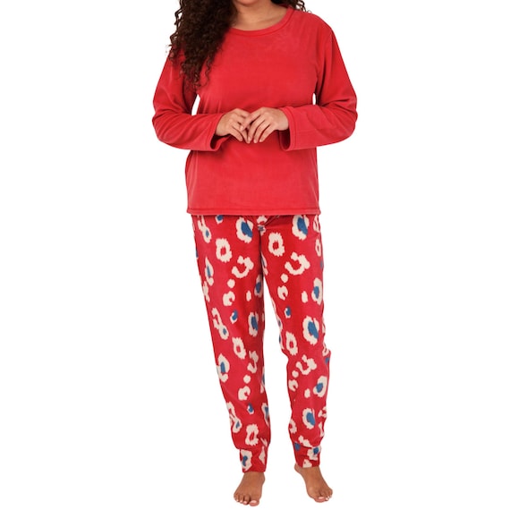 Ladies Fleece Pyjamas Ladies Pyjama Set Womens Pajamas Thermal