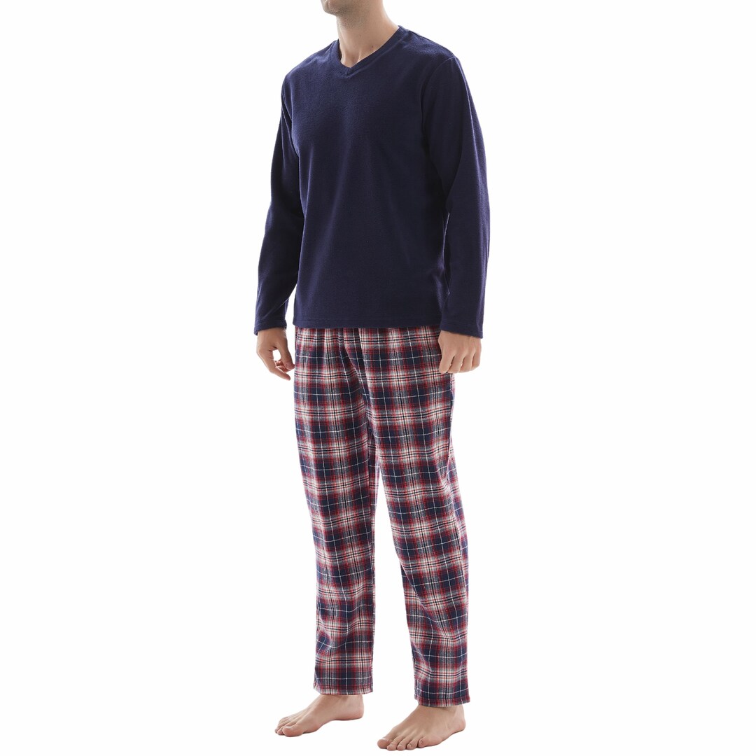 mens fleece pj top