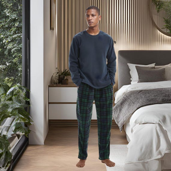 Mens fleece pj top new arrivals