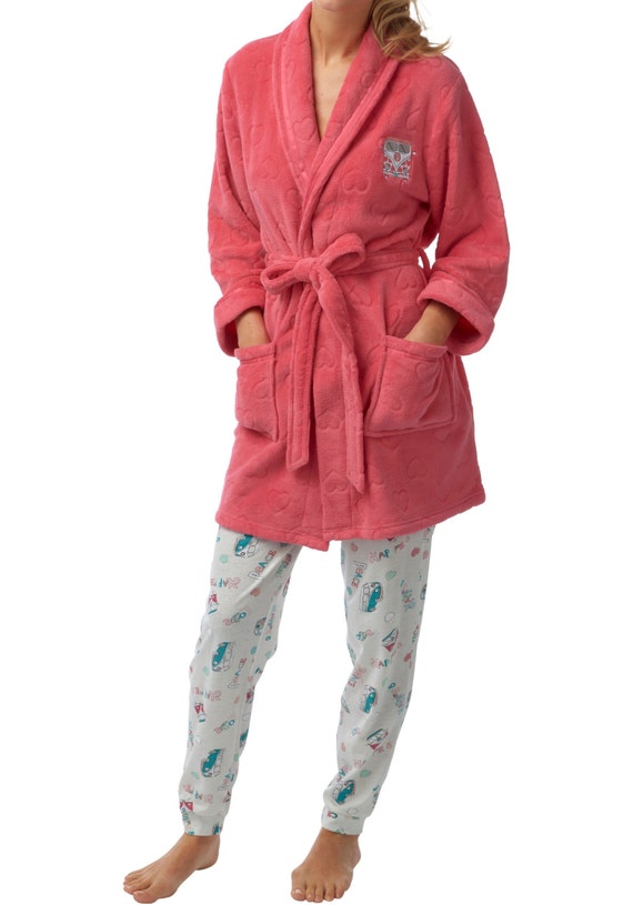 Ladies short fleece dressing gowns cheap