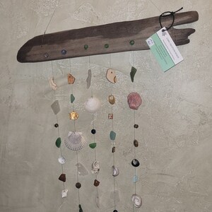 CH10. Handmade Sea glass, Shell, and Beads Windchime.