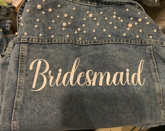 Custom Wedding Party Denim Jackets