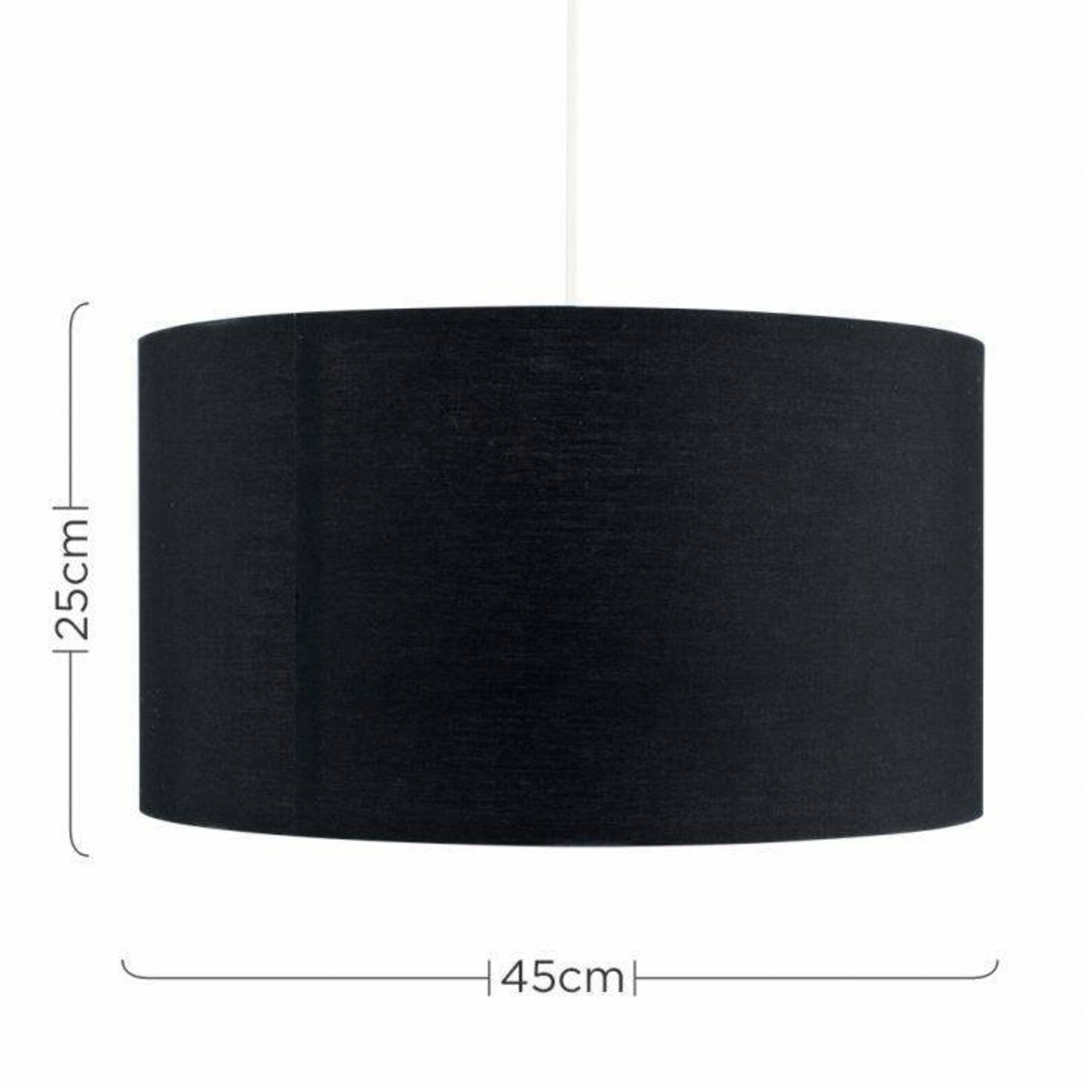 Elegant Extra Large 45cm Fabric Black Lampshade Ceiling Light Etsy