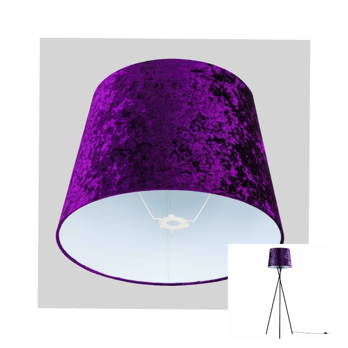 Extra Large Velvet Purple Floor Lamp Shade Shade for Floor Etsy