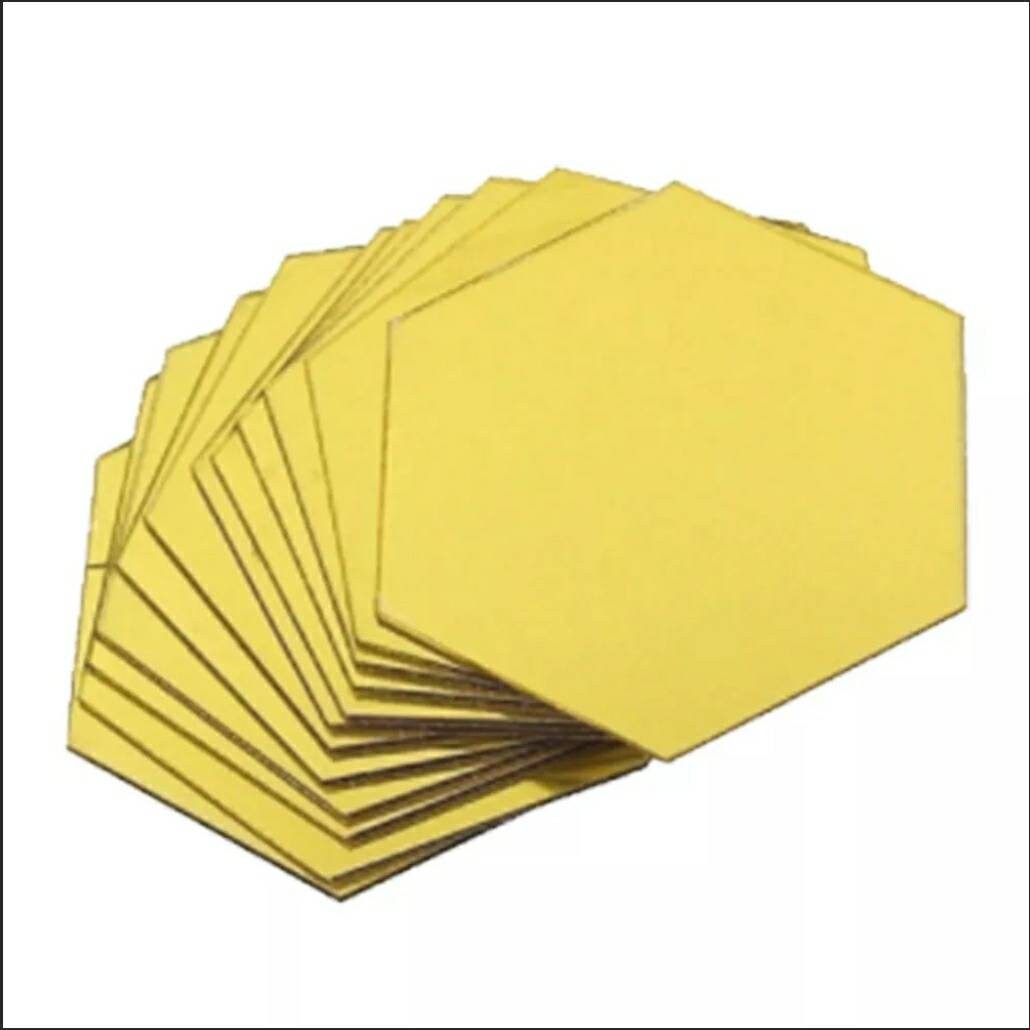 3D 12pcs Hexagon Silver or Gold Mirror Wall Sticker Decal Etsy