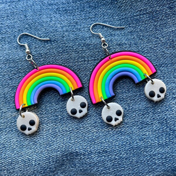 Pastel Goth Earrings Etsy