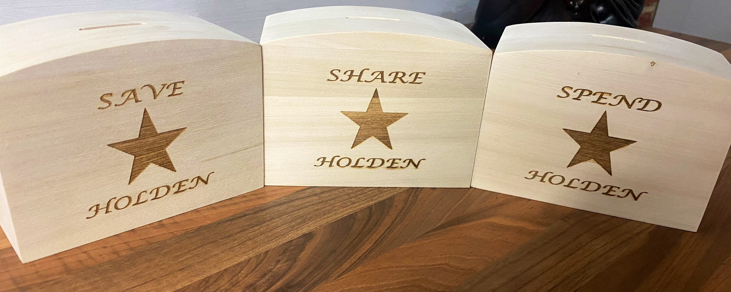 Caja de dinero de madera personalizada Etsy