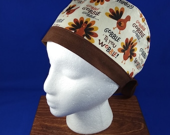 Gobble Till You Wobble Tie Back Surgical Cap