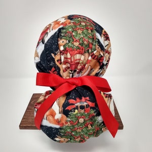 Christmas Deer Reversible Surgical Cap