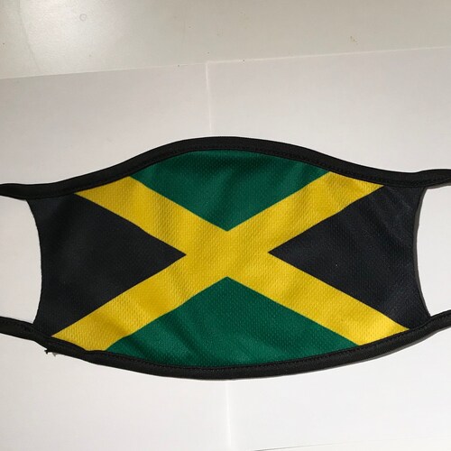 Jamaican Face Mask Jamaican Flag Face Mask Best Breathable Etsy