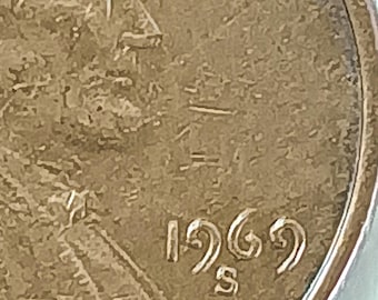 Lincoln Vary fine rare DDO 1969 S Cent.