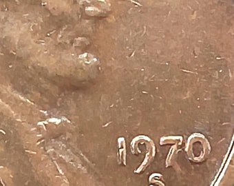 Lincoln memorial 1970 S. Larg Date.double obverse cent.