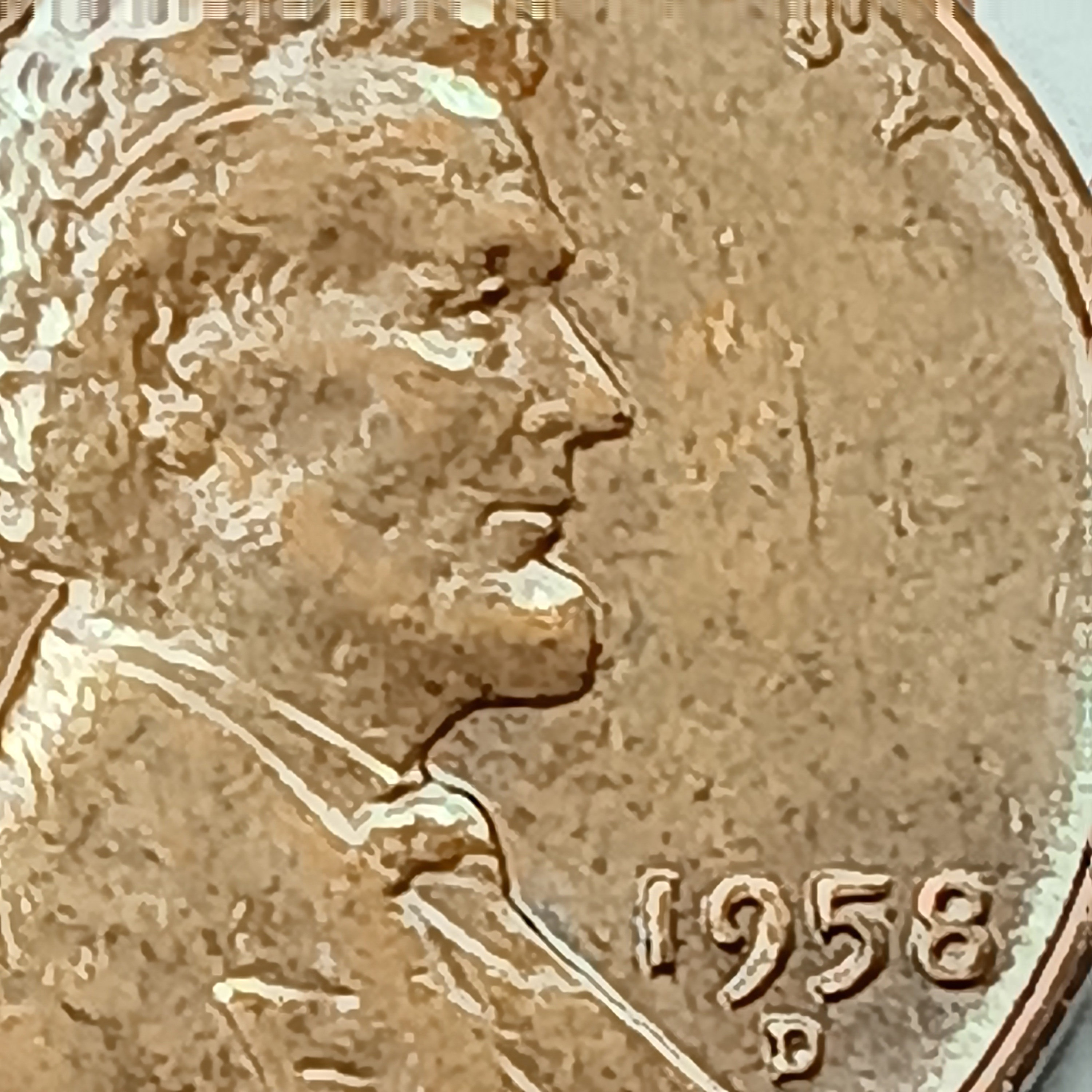 1958 d wheat penny - Etsy 日本