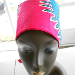 African print bandana cap