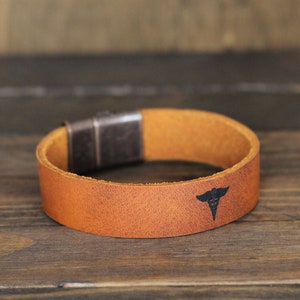 Medical ID Bracelet, Custom Engraved Personalized Leather Bracelet, Medical Emergency Contact, Medical Alert Bracelet, Custom Medical ID