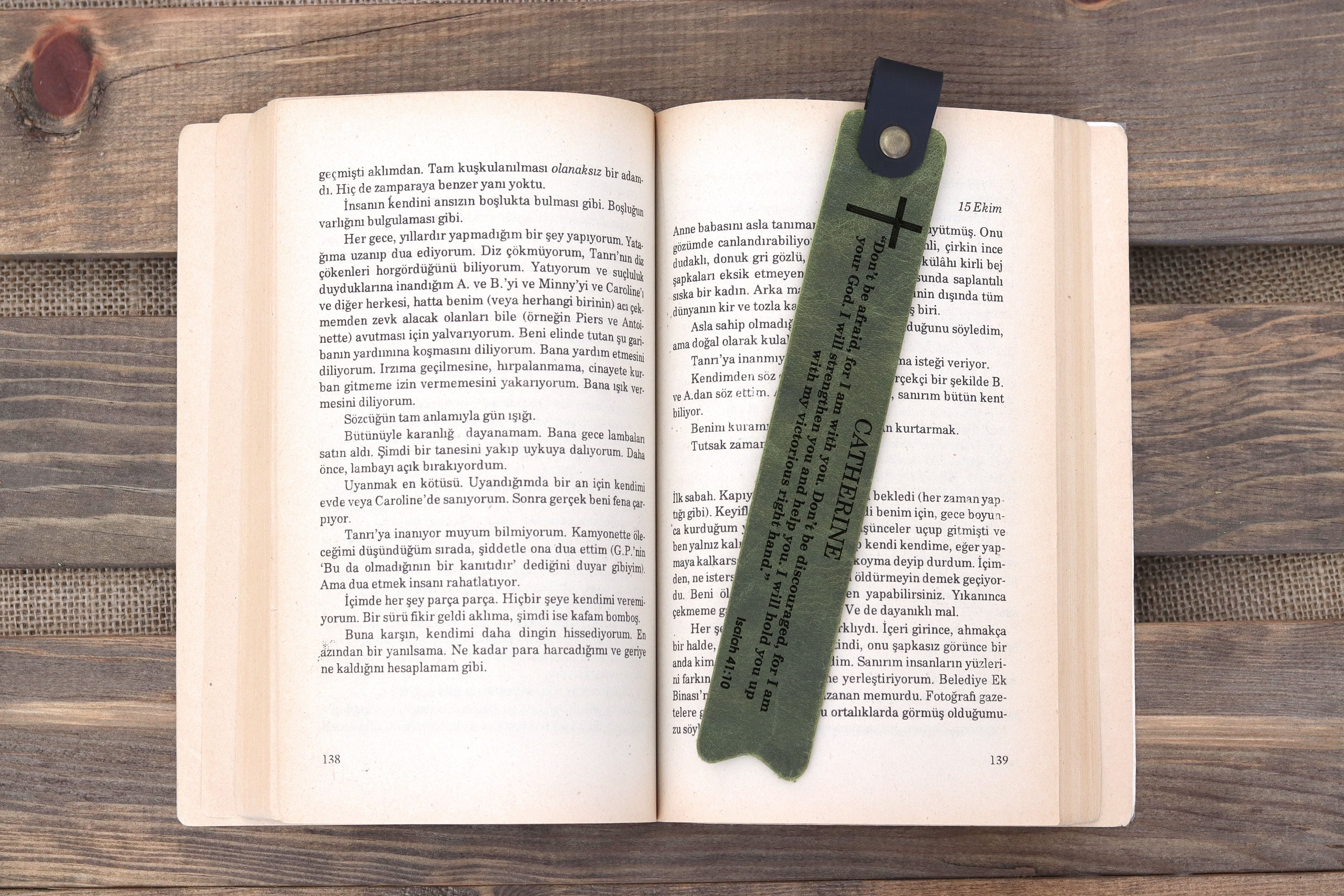Personalized Leather Bookmark, Leather Bookmark, Bible Verse Bookmark, Religious Gifts For Women, Men, Christian Gifts, Custom Name Bookmark
