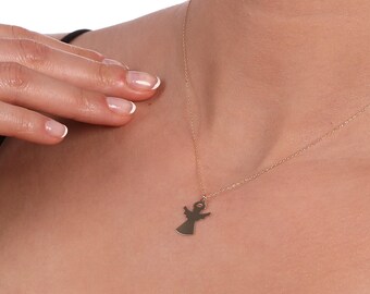14k Gold Angel - Etsy