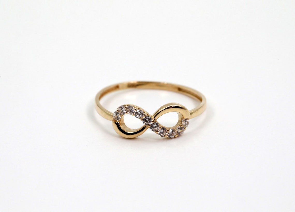 Simple Infinity Ring 14k Gold Infinity Ring Womens Infinity - Etsy