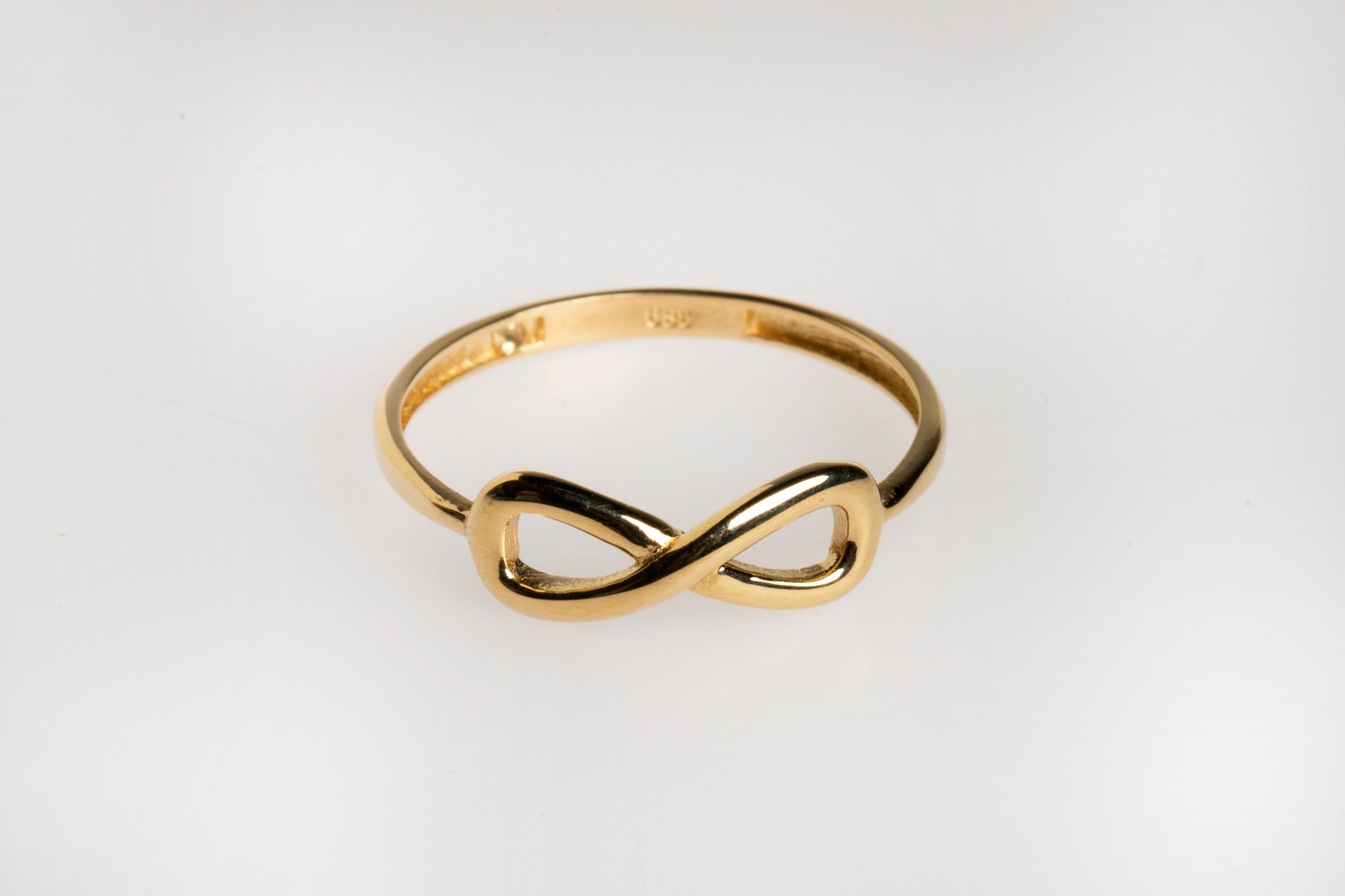 Infinity Ring 14k Gold Simple Infinity Ring Womens Infinity Etsy