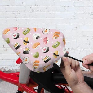 Waterproof Bike Seat Cover, Mountain Bike Saddle Rain Cover, Bicycle Cushion Protector with Drawstring | Gift for Cyclists, kawaii lovers