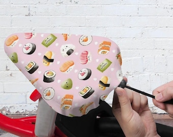 Waterproof Bike Seat Cover, Mountain Bike Saddle Rain Cover, Bicycle Cushion Protector with Drawstring | Gift for Cyclists, kawaii lovers