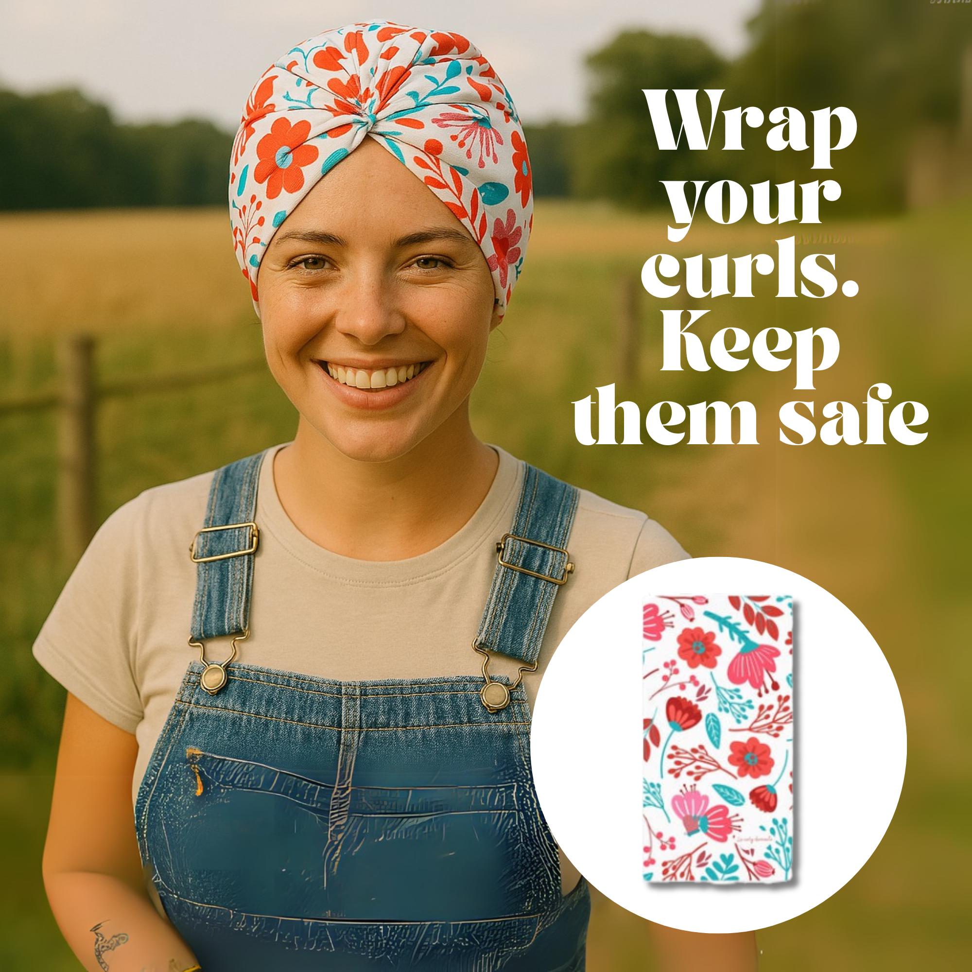 Curly hair protector while sleep/ Buff for curly hair/Curly hair accessories  /Bonnet/Sleep cap /Curly hair aesthetic Headband/Frizz avoid