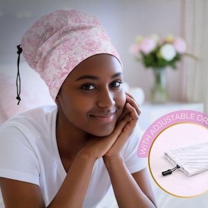 Slaapmuts voor krullend haar / Beschermt je krullen, met verstelbaar trekkoord / Accessoires voor krullend haar / Cadeau-idee voor krullend haar