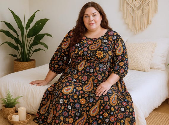 plus size flowy dress Plus Size Easy Days Ruffle Hem Dress