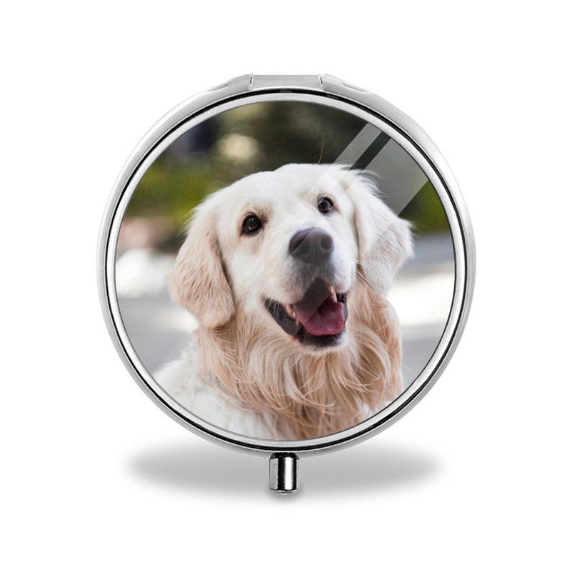 Pilulier personnalisé avec la photo de votre animal, porte-pilules en acier inoxydable image 5