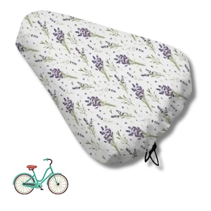 Waterproof Bike Seat Cover - Outdoor City Road/ Mountain Bike Saddle Rain Cover,  Protective Cover for Bike,  Lavander print