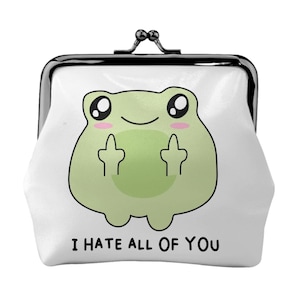 Monedero personalizado de rana, Regalo con Nombre personalizado, Idea de regalo divertidio para Navidad, Regalo divertido Estilo Kawaii