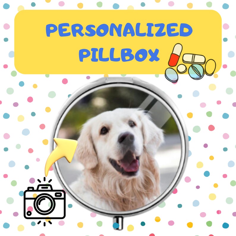 Pilulier personnalisé avec la photo de votre animal, porte-pilules en acier inoxydable image 10
